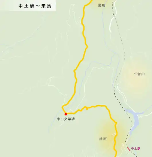 千国街道　中土駅～平岩駅の地図