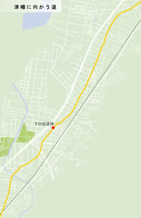 北陸道　津幡に向かう道の地図