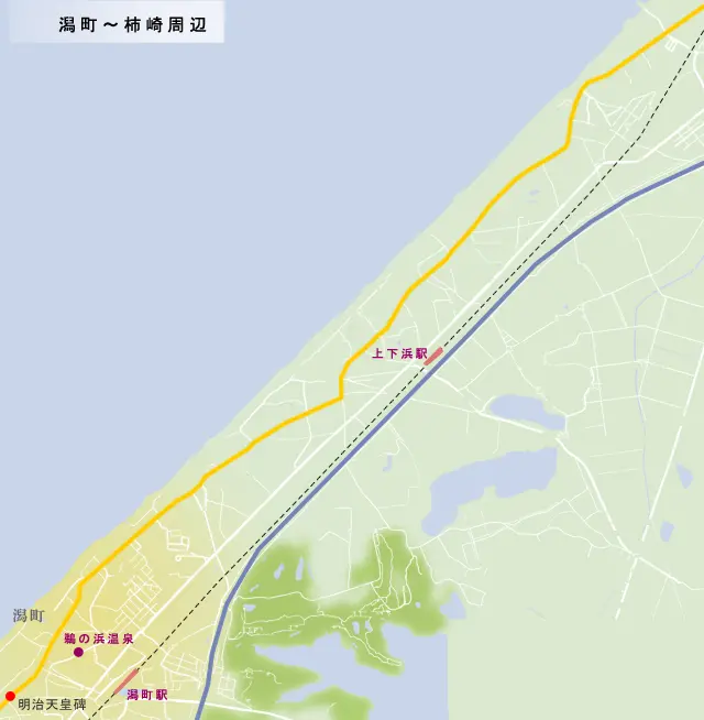 北陸道　潟町～柿崎周辺の地図