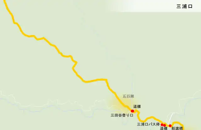 熊野古道　三浦口の地図