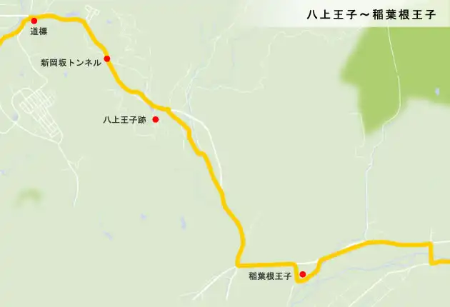 熊野古道　八上王子～稲葉根王子の地図