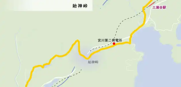 熊野古道　始神峠の地図