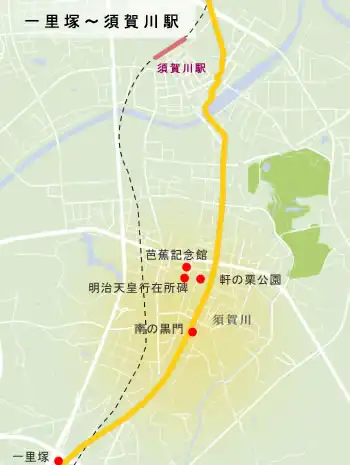 一里塚～須賀川駅の地図