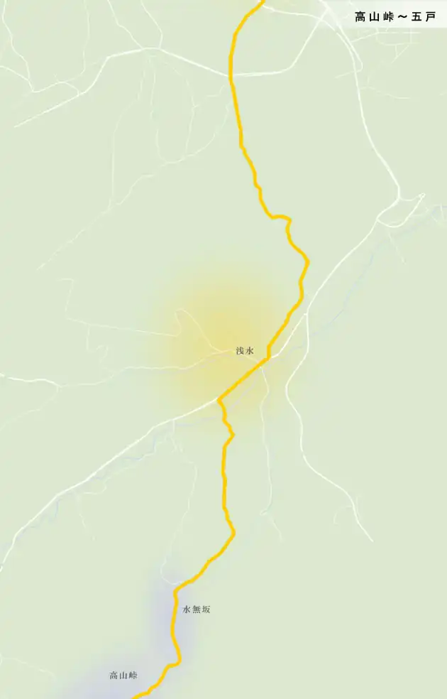 高山峠～五戸の地図