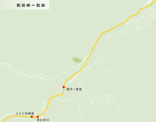 中山道　和田峠～和田の地図