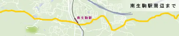 暗越奈良街道　藤尾町付近～南生駒周辺～生駒・奈良市境の地図