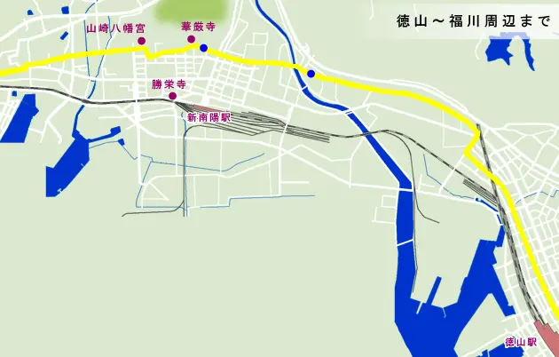 山陽道　徳山～福川周辺地図