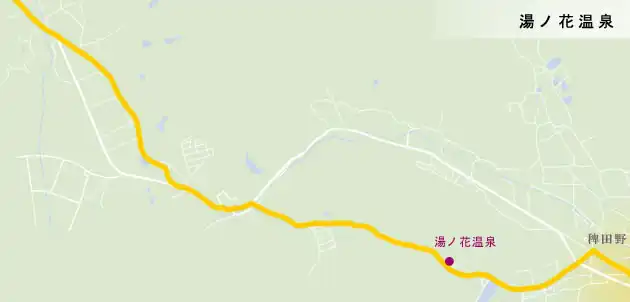 篠山街道　湯ノ花温泉の地図