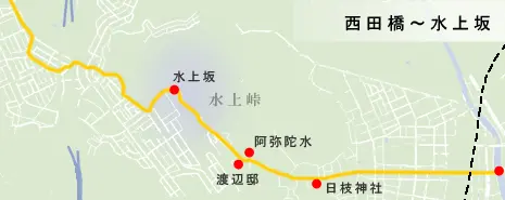 薩摩街道　西田橋～水上坂の地図