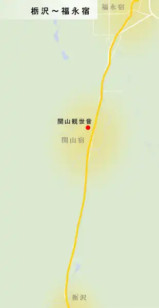 下野街道　栃沢～福永宿の地図