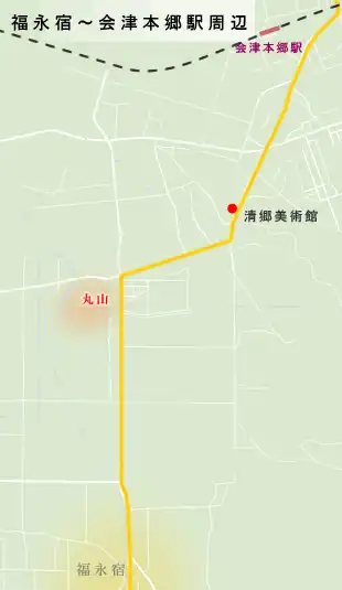 下野街道　福永宿～会津本郷駅周辺の地図