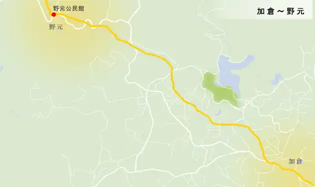 太閤道　加倉～野元の地図