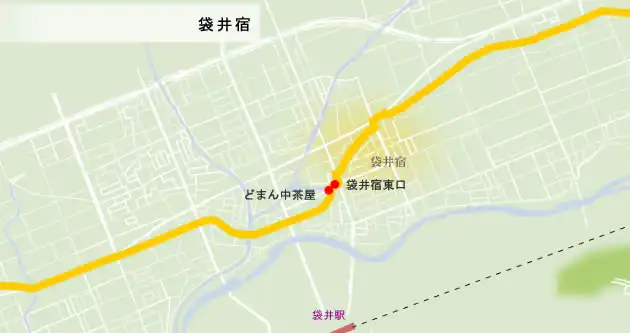 東海道　袋井宿の地図