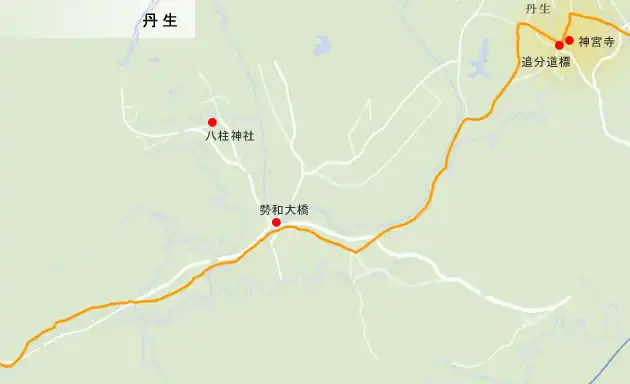 和歌山街道　丹生の地図
