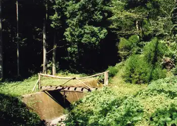 豊後街道　木製の橋