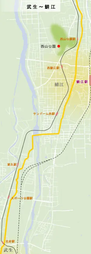 北陸道　武生～鯖江の地図
