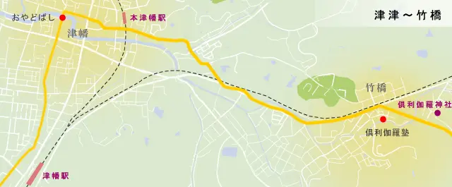 北陸道　津幡～竹橋の地図