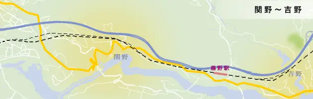 関野～吉野の地図