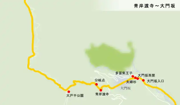 熊野古道　青岸渡寺～大門坂の地図