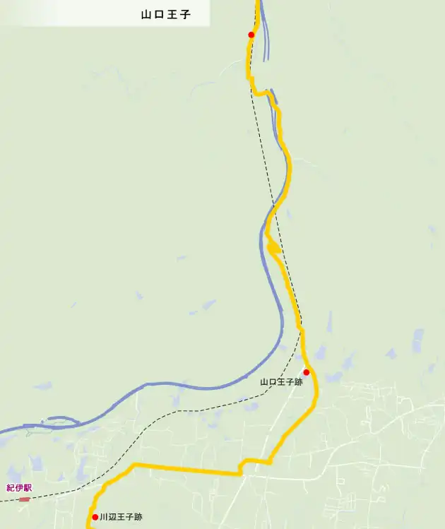 熊野古道　山口王子の地図