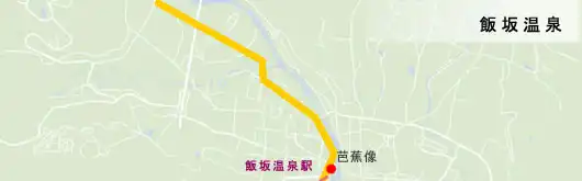 飯坂温泉の地図