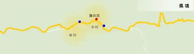 松山街道　高知・愛媛県境の地図