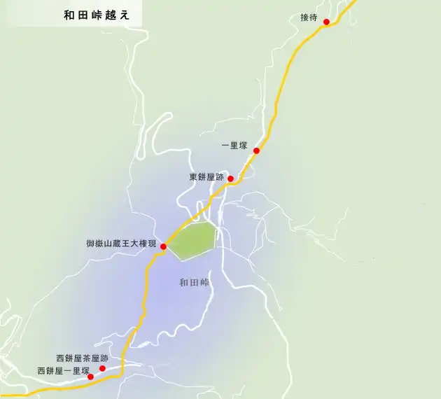 中山道　和田峠の地図