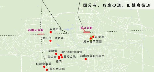青梅街道　上日川峠～熊沢山までの地図