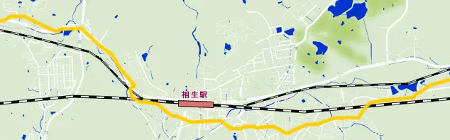 山陽道　正条宿から相生駅周辺までの地図