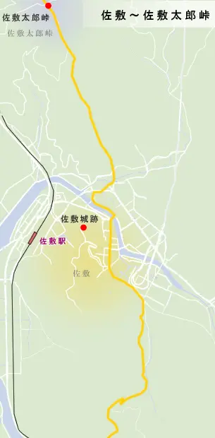 薩摩街道　佐敷～佐敷太郎峠の地図