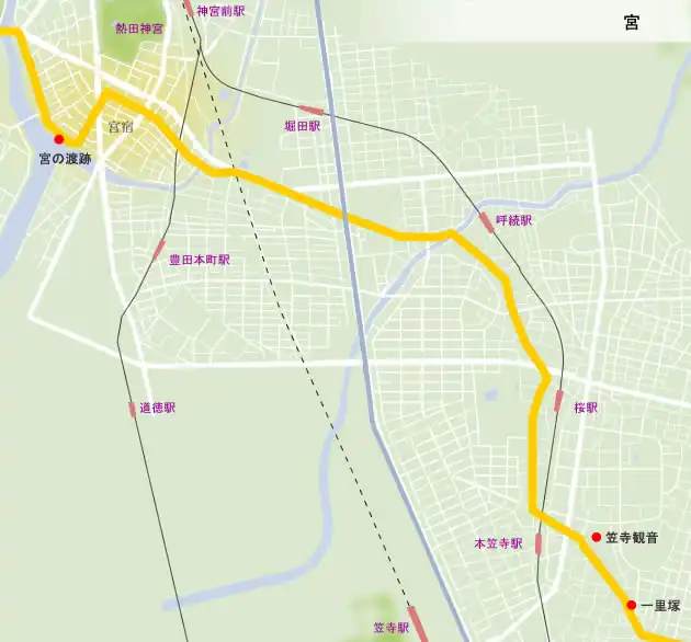 東海道　宮の地図