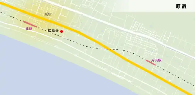 東海道　原宿の地図