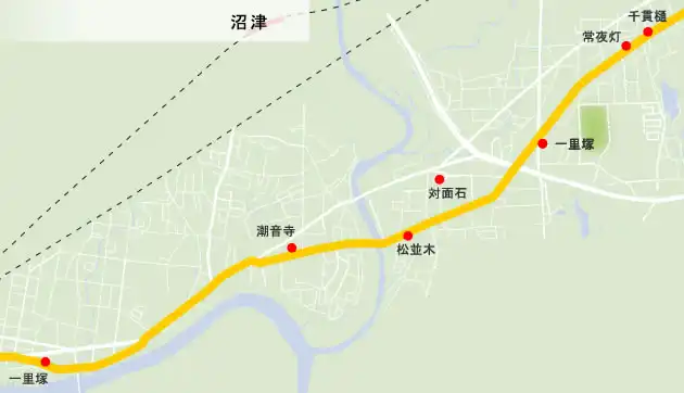 東海道　沼津の地図
