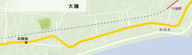 東海道　大磯の地図