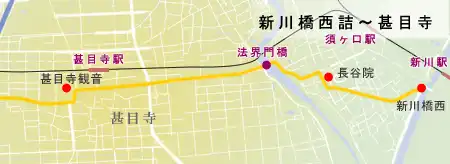 津島街道　新川橋西詰～甚目寺の地図