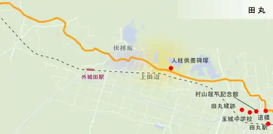 和歌山街道　田丸の地図