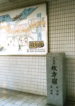 京街道　京阪・枚方市駅付近の街道碑